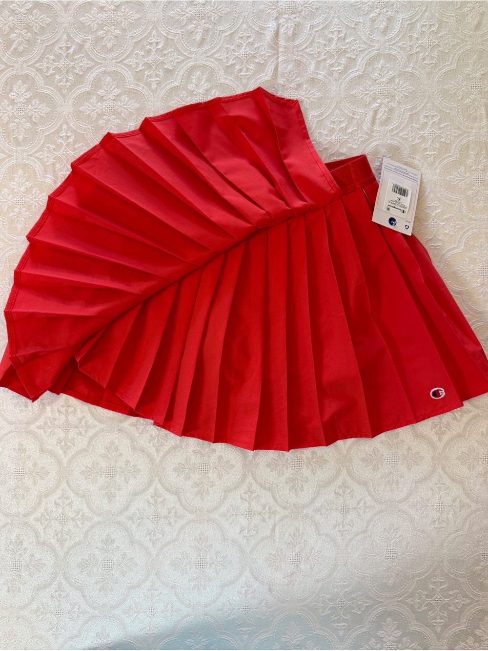 Champion Girls XL 16 Red Pleated Tennis Skort Built In Shorts NWT Athletic - Picture 7 of 11